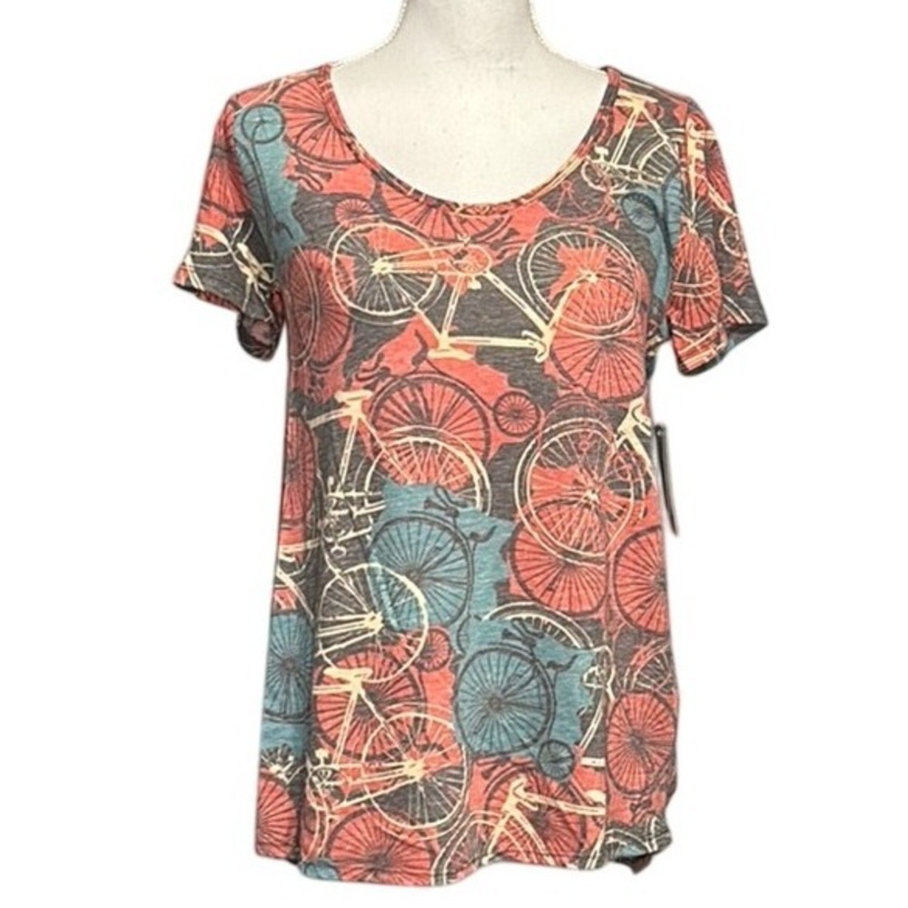 LuLaRoe Colorful Bicycle Print Women's Classic T‎ Small